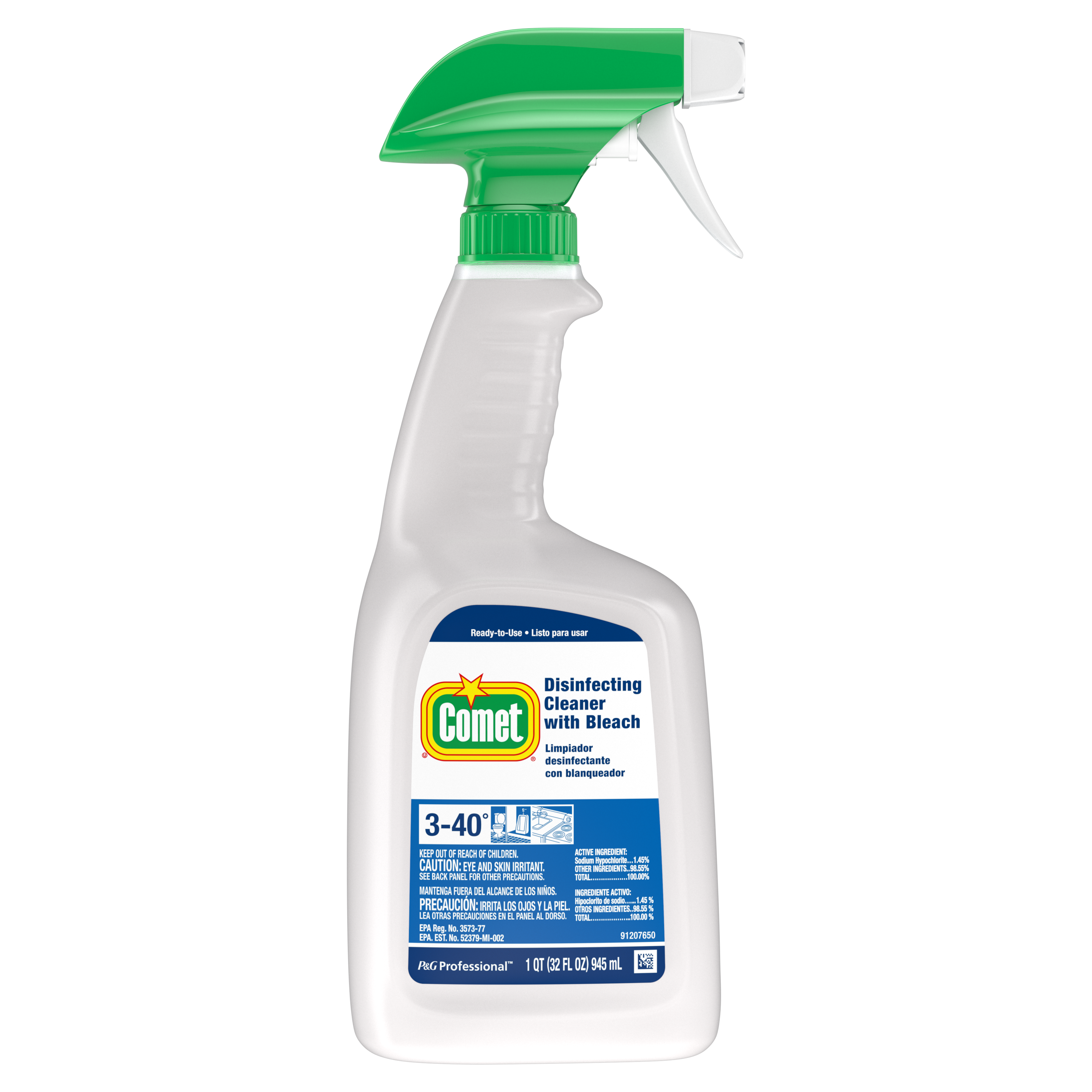 COMET CLEANER W/BLEACH 32 OZ TRIGGER SPRAY BOTTLES  