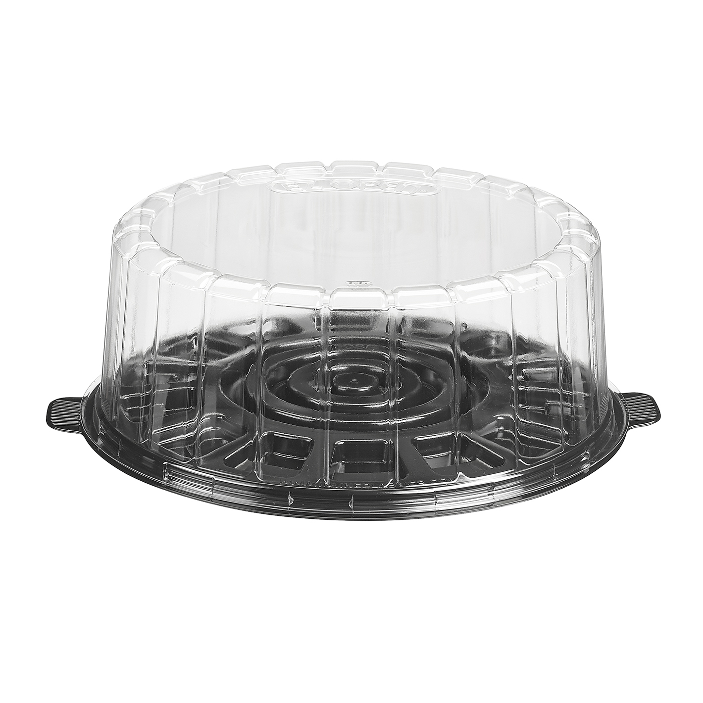 8 INCH PET CAKE CONT. BLACK BASE SINGLE LAYER  1008SBK