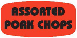 ASSORTED PORK CHOP DAYGLO LABEL