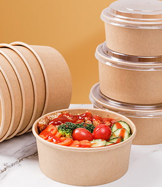 32 OZ. KRAFT ROUND PAPER FOOD  CONTAINER  300/CS