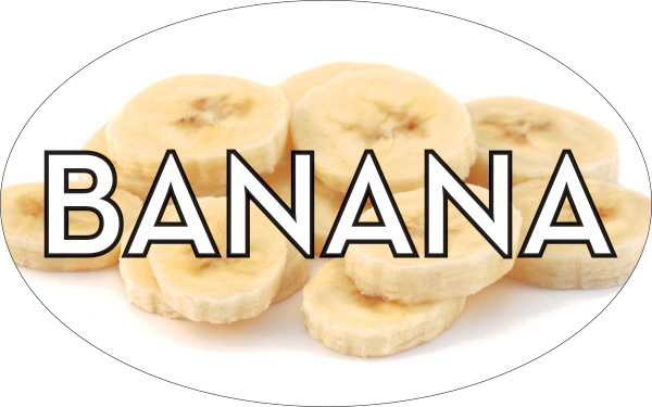 BAKERY LABEL BANANA REALISTIC