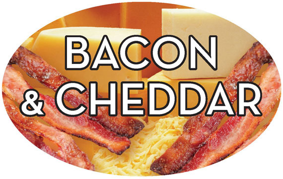 BACON CHEDDAR REALISTIC LABEL  500/ROLL