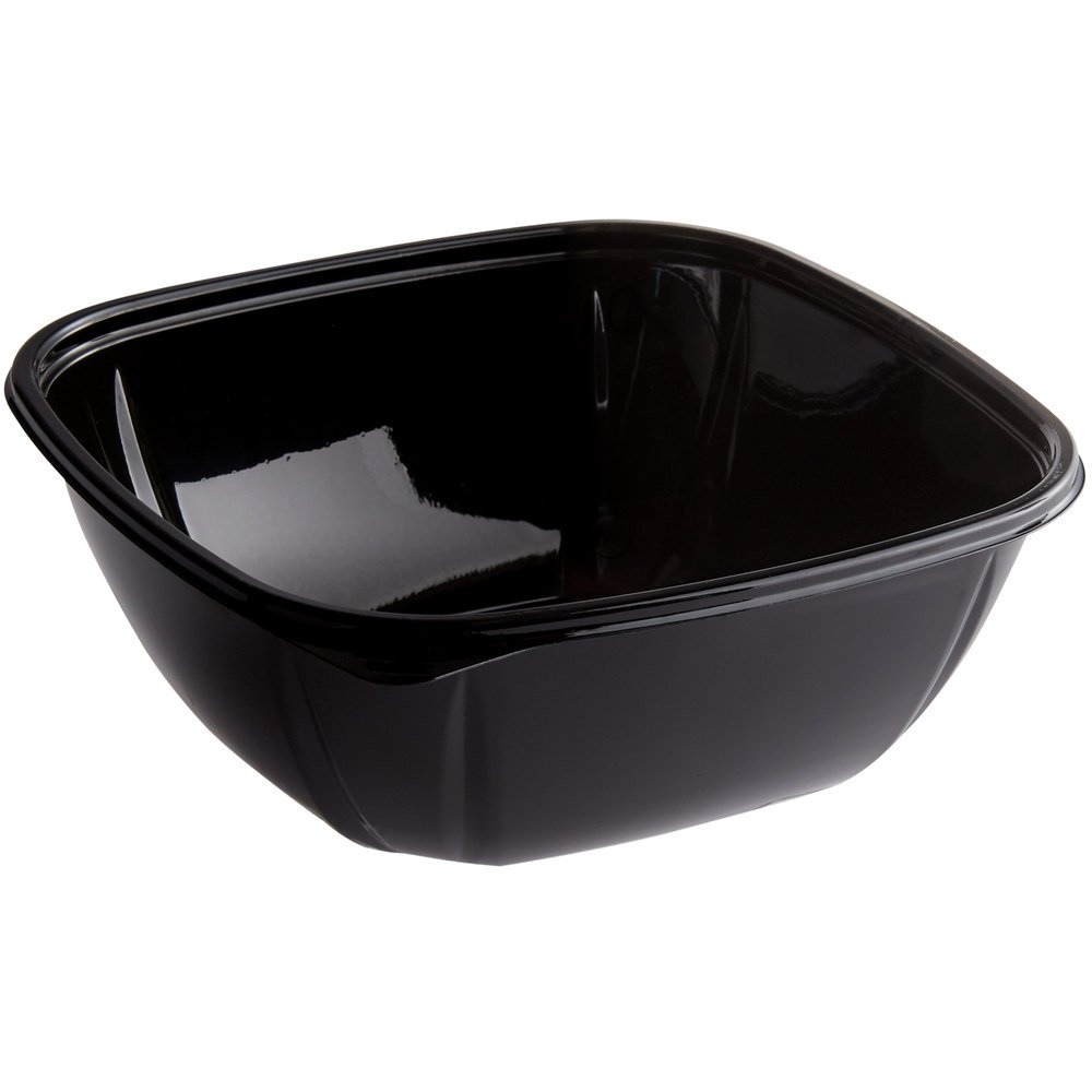 48OZ. SQUARE BLACK PET BOWL 15048M-BK 300/CASE