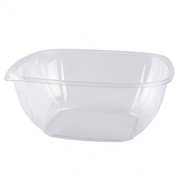 48 OZ. SQUARE CLEAR PET BOWL 15048M-CL   300/CS