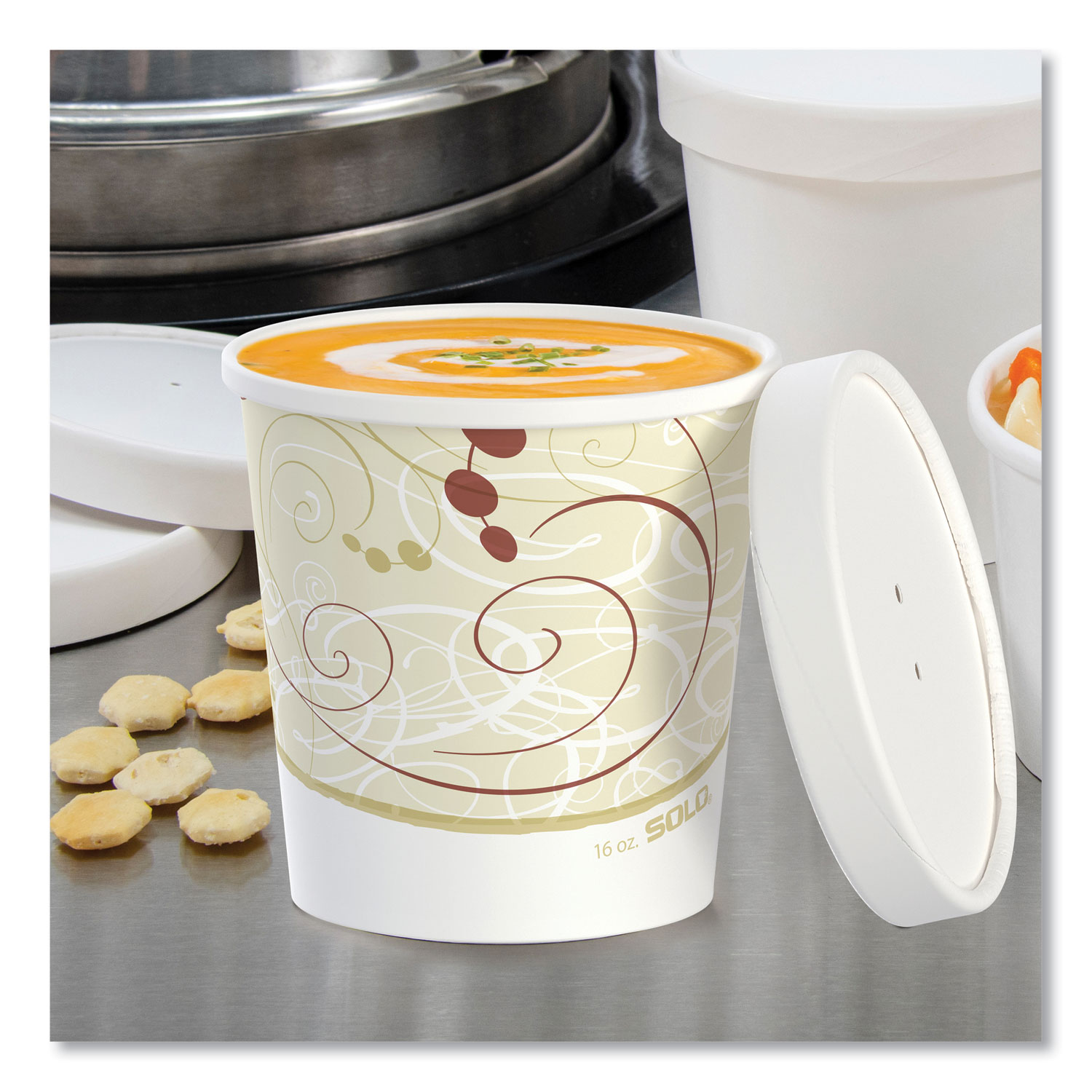 16 OZ SOLO PAPER FOOD CONT.  COMBO SYMPHONY 250/CS  