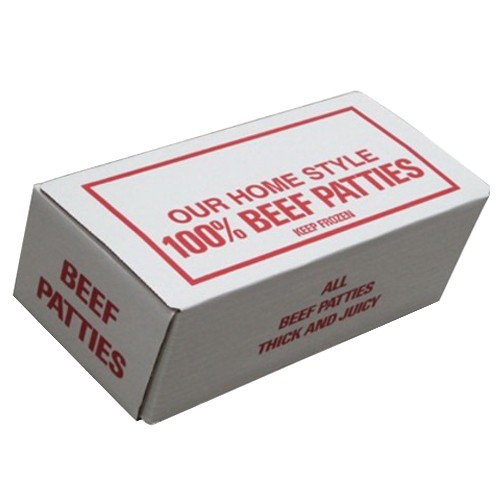 3 LB. CORRUGATED PATTY BOX WHITE 50/BUNDLE