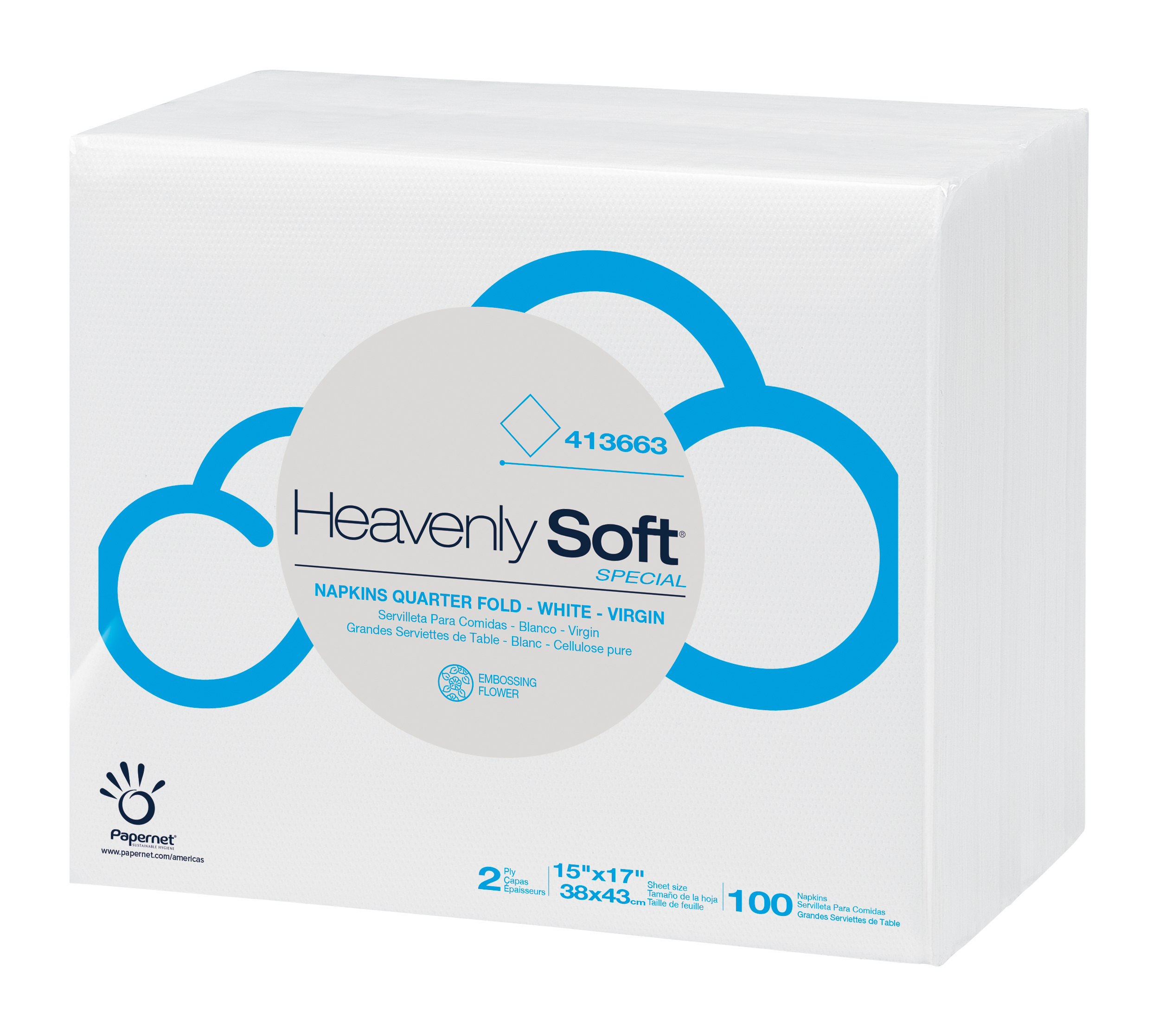 DINNER NAPKINS 2 PLY 3000/CASE 413663