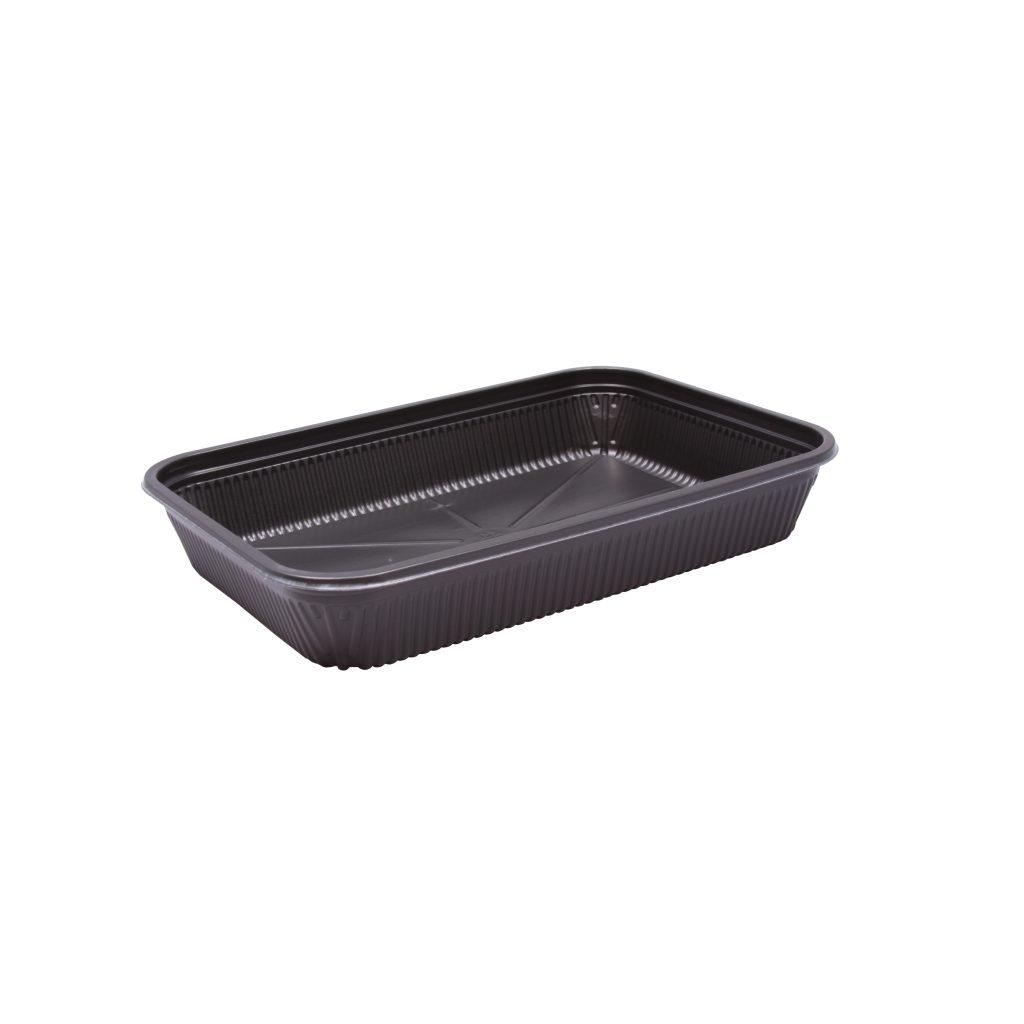 48 OZ. OBLONG BLACK CTNR 480B-M-04  D W FINEPACK  