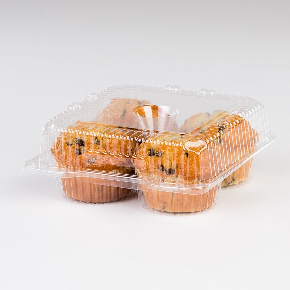 4 COMPARTMENT CUPCAKE CTNR LBH 6404 250/CS