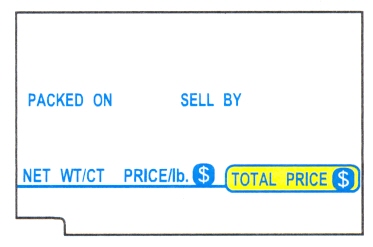 TEC 66-30 NON-UPC SCALE LABEL SS405 16/900