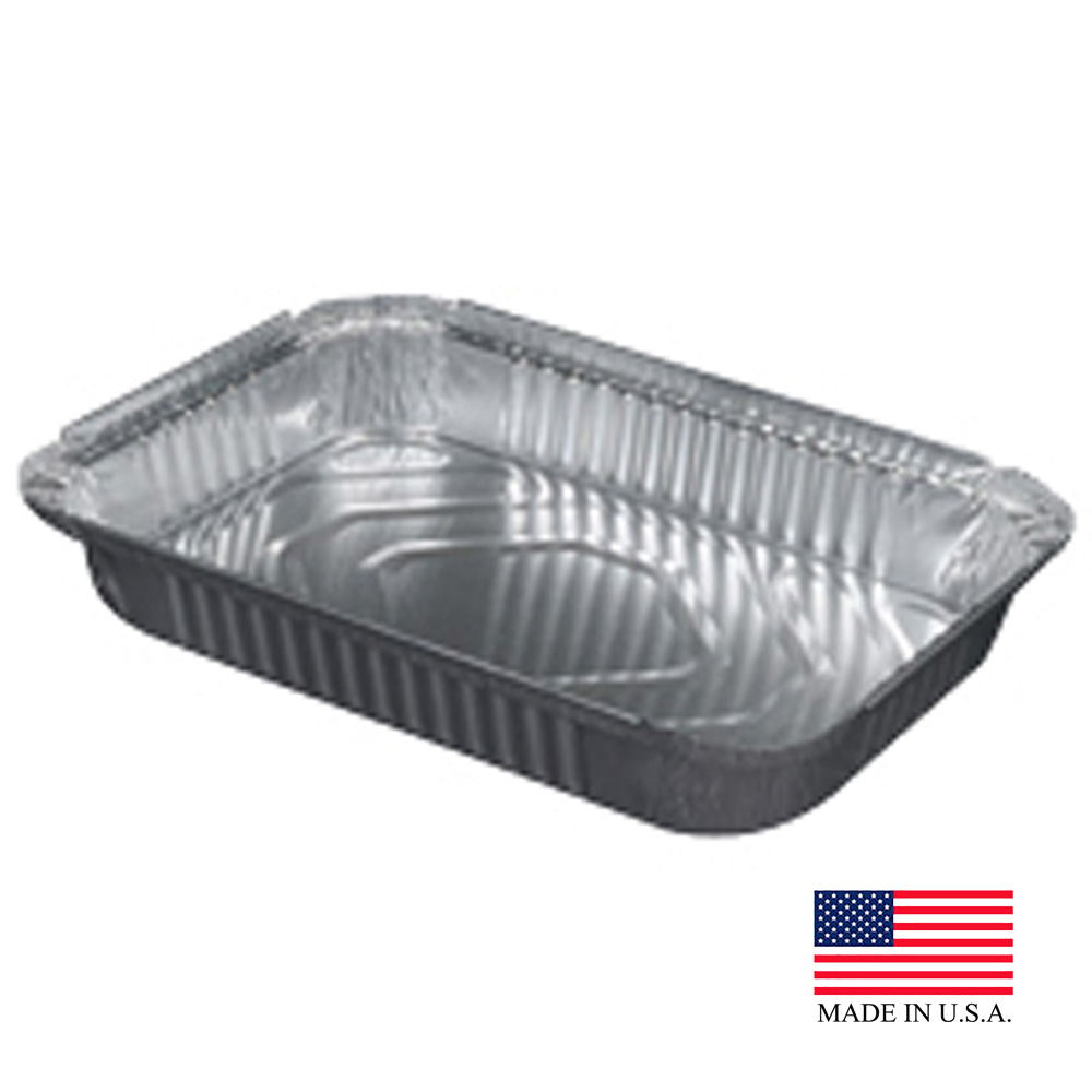 4 LB OBLONG ALUMINUM PAN HFA   12-1/8&quot; X 8-1/7&quot; X 1-1/2&quot;      