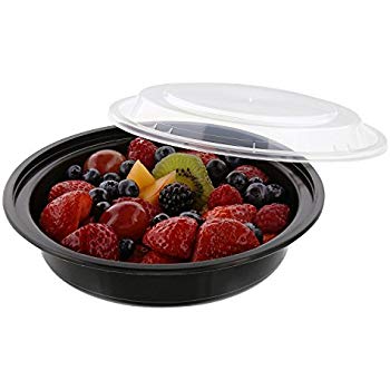 16 OZ ROUND BLACK MICROWAVE CNTR    150/CS  MT0610 /MCR616