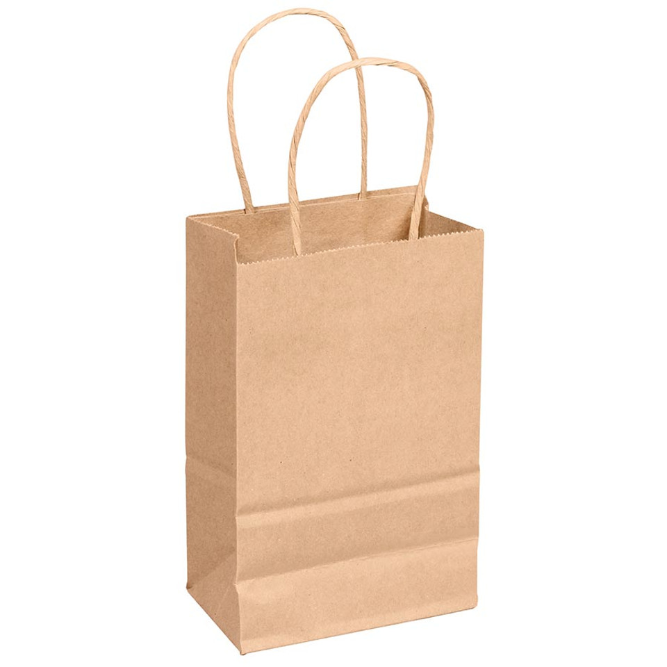 5.25 X 3.25 X 8.25 GEM KRAFT  SHOPPING BAG 250/BUNDLE