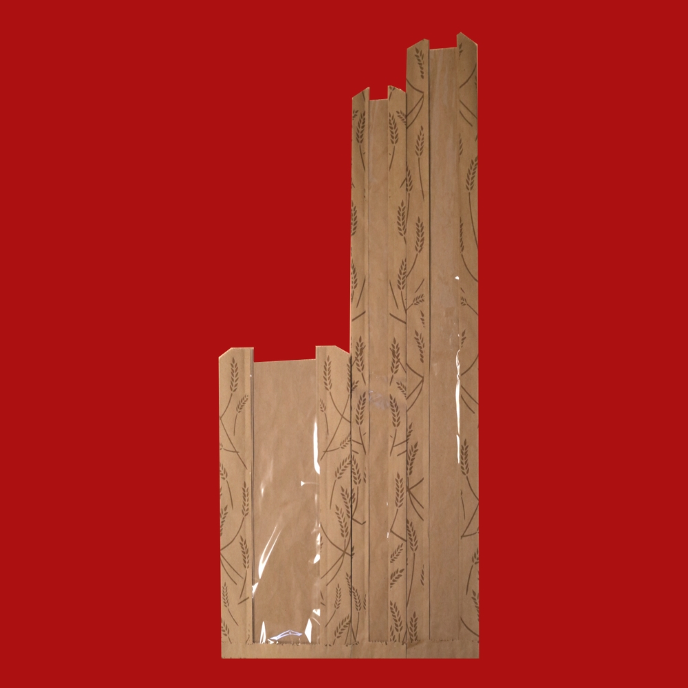 PANEL WINDOW BREAD BAG 4.5 X 2.5 X 28 (428WDN)WHEAT KP-28 