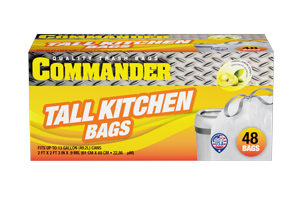 13 GAL WHITE DRAWSTRING TRASH BAG  RETAIL PACK   12/44CT   