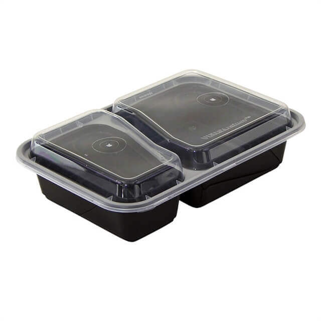 30 OZ 2 COMPARTMENT OBLONG BLACK COMBO   150/CS