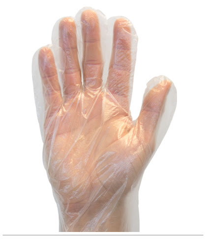 MEDIUM EMBOSSED POLY GLOVE 1000