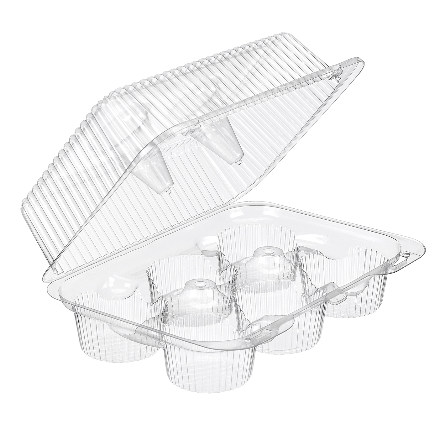 6 COUNT CUPCAKE CONTAINER HIGH LID 300/CASE SLP56