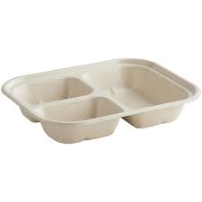 3 COMPARTMENT PLA LINED  CONTAINER WORLD CENTRIC  