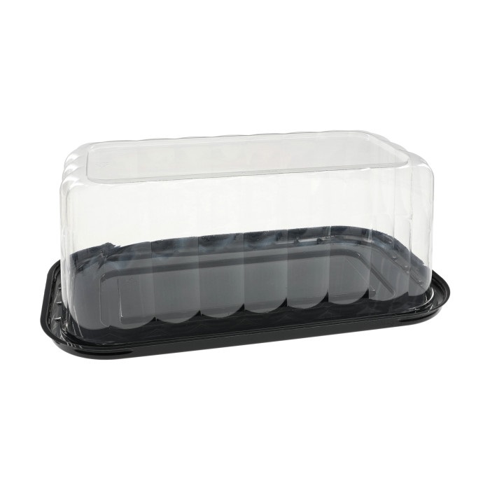 CAKE CONTAINER 9 X 4 BAR CAKE YBCB425R   100/CASE