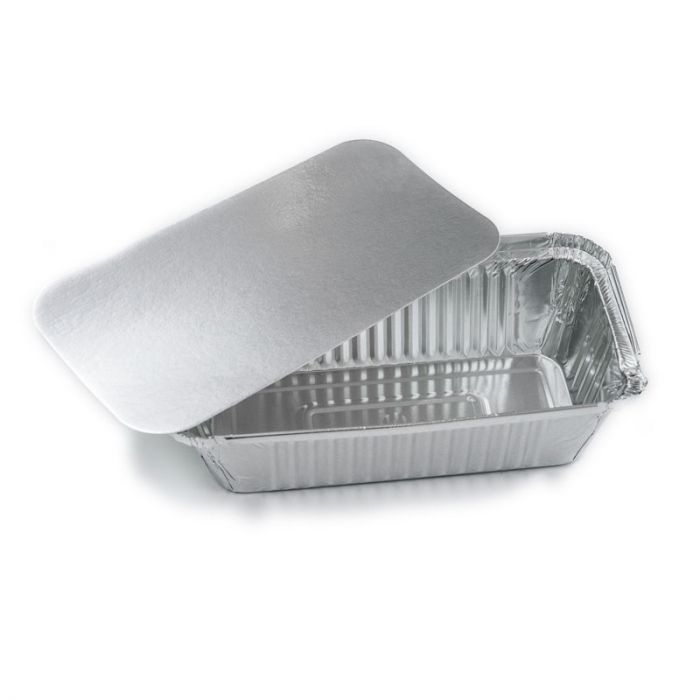 2.25 LB OBLONG FOIL BOARD LID ALSO FITS 1.5 LB. ALUMINUM