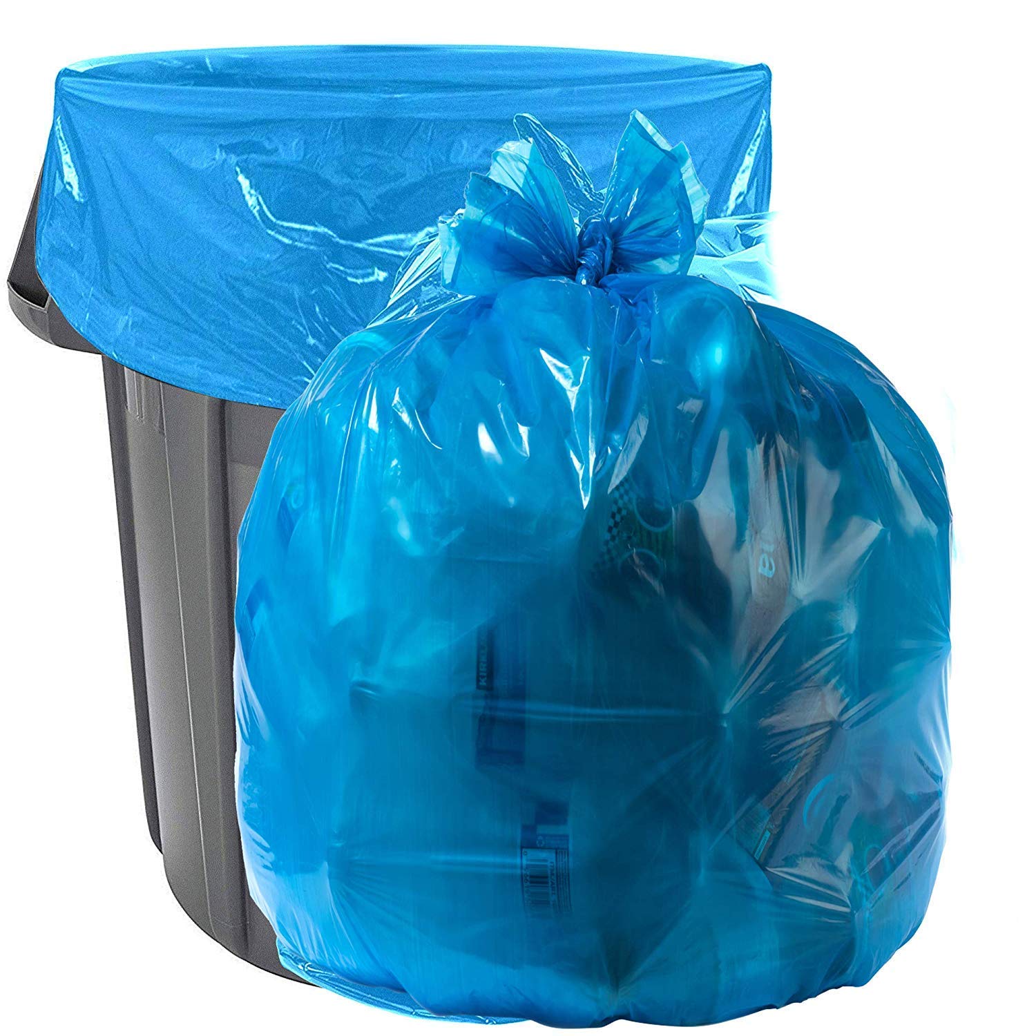 38 X 55 BLUE TRANSPARENT LINER  100/CS   H-RBL-55 