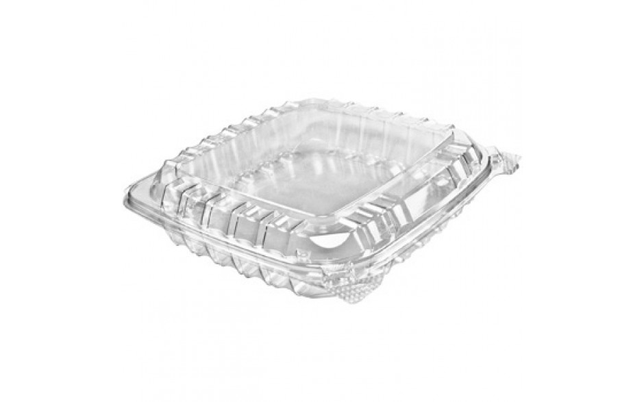 9 INCH SHALLOW DART CLEAR HINGED CONTAINER C89PST1