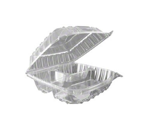 9 IN 3 COMPARTMENT DART CLEAR C90PST3 HINGED CONT. 250/CS