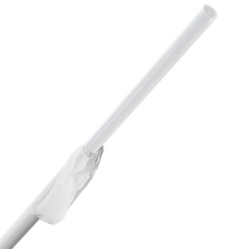CLEAR 10&quot; JUMBO WRAPPED STRAW 2000/CASE