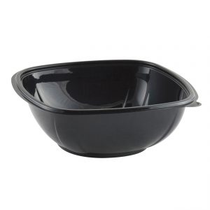 32 OZ. 8&quot; SQUARE BLACK BOWL  ANCHOR CPS832   276/CASE