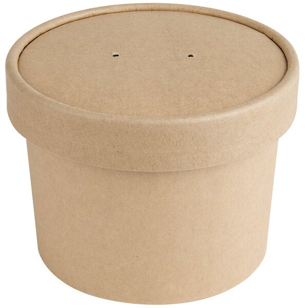 12 OZ KRAFT PAPER SOUP CUP  COMBO 250/CS