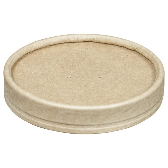 SMALL PAPER LID KRAFT SOUP CONTR. FITS 8,12 OZ. 500/CS