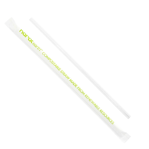 7.75 COMPOSTABLE STRAW WRAPPED 500/BOX    