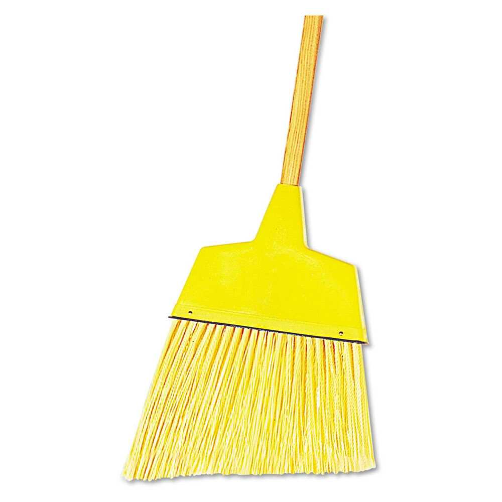 13&quot; ANGLE BROOM FLAGGED TIP WOOD HANDLE