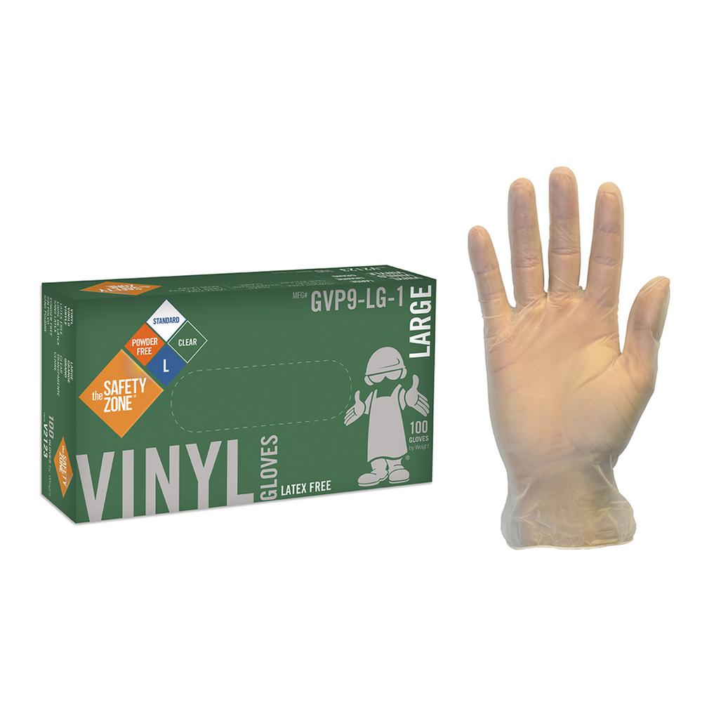 2-XL SAFETY ZONE  POWDER FREE VINYL GLOVES  