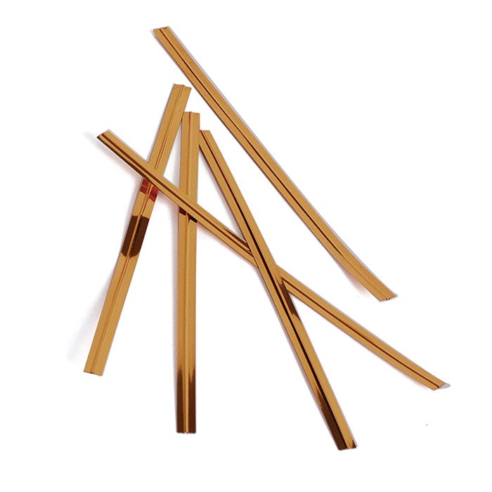 4 INCH GOLD TWIST TIE  2M/BX