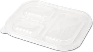 LID FOR 3 COMPARTMENT PLA  LINED CONTAINER WORLD CENTRIC  