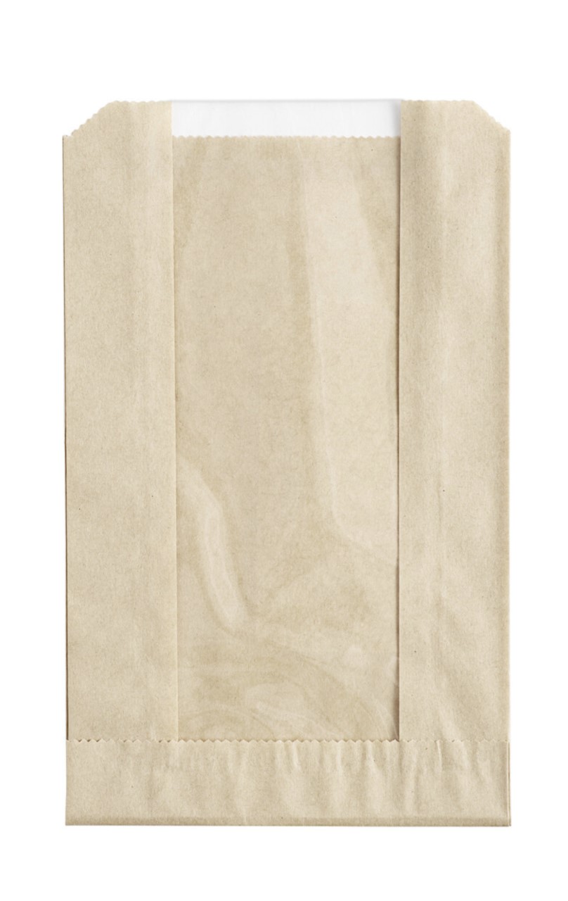 PANEL WINDOW BAG 5 X 2 X 7.75   KRAFT  500/CASE