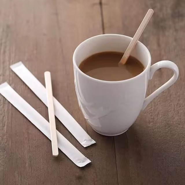 7.5&quot; WOOD STIRRER WRAPPED  500/BOX